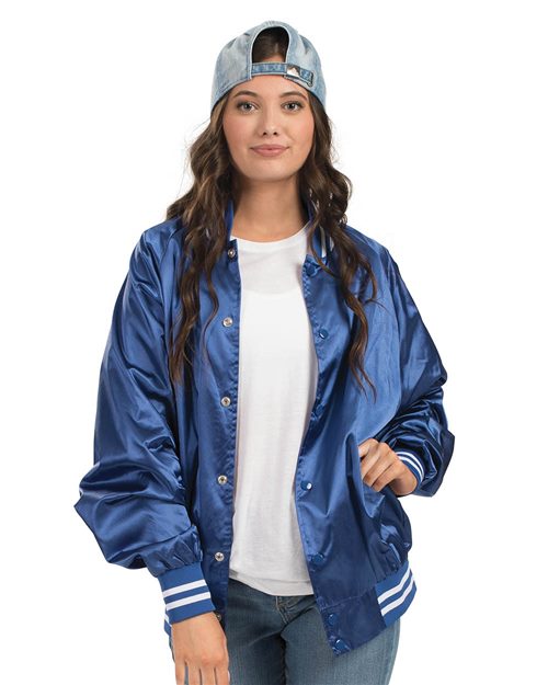 Satin discount baseball jacket