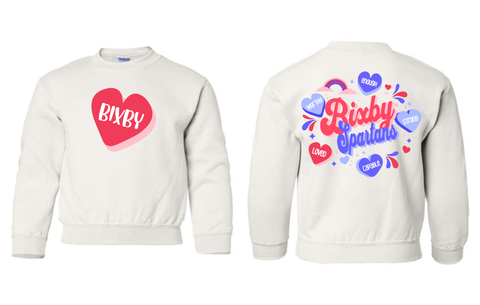 FLASH SALE Bixby Candy Hearts Crew